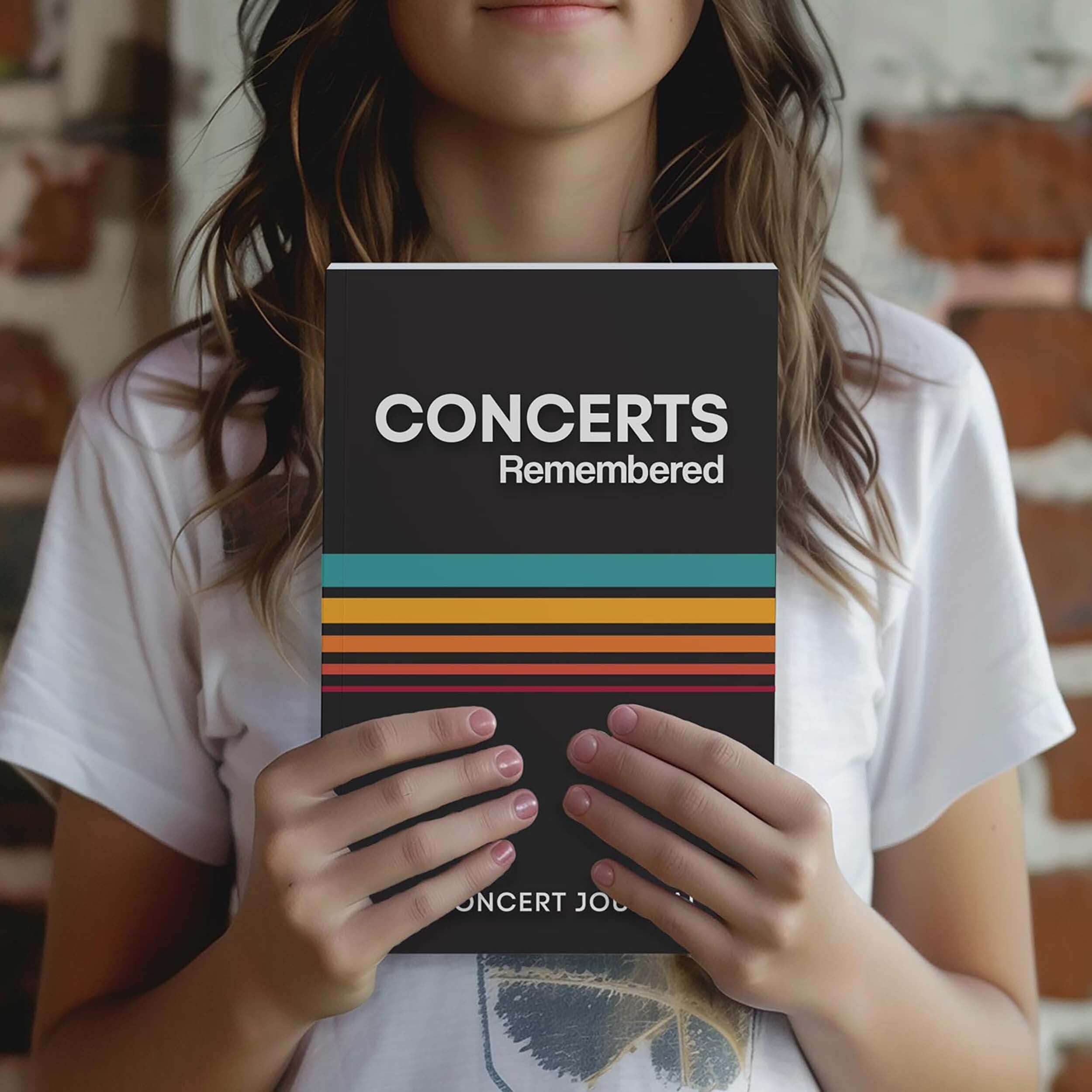 Model Holding Live Music Concert Journal