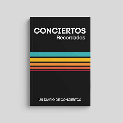 Diario de conciertos 'Concerts Remembered', diseñado para documentar experiencias musicales.